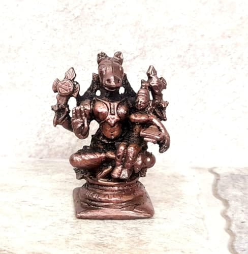 Searchers Paradise - Copper Idols  of Lakshmi varahar,2.5 inches, Copper Handmade 60 Grams, Patina Antique Finish, Pack of 1 Piece