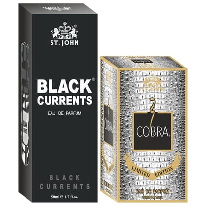 ST-JOHN Cobra Limited Edition 60ml & Black Current 50ml Body Perfume Combo Gift Pack Eau de Parfum  -  110 ml (For Men & Women)