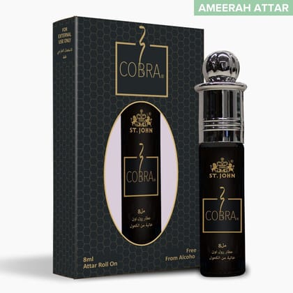 St. John Cobra Roll On Attar | Long Lasting Fragrance | Alcohol Free Perfume For Men & Women - 8ML