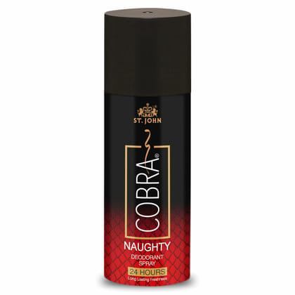 ST.JOHN Cobra Deodorant Naughty Long Lasting Perfumed Body Spray | Long Lasting Deodorant Spray For Men & Women - 150 ML