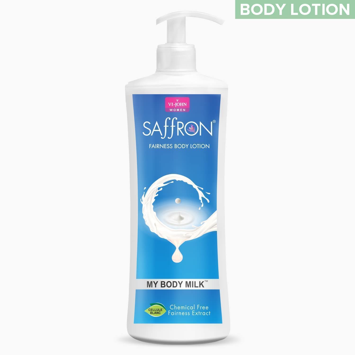 VI-JOHN Saffron My Body Mil Fairness Body Lotion With Vitamin E -  400ML (Men & Women)