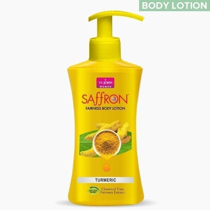 VI-JOHN Saffron Fairness Turmeric Body Lotion With Vitamin E - 250 ML (Men & Women) For All Skin Types