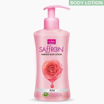 VI-JOHN Saffron Fairness Rose Body Lotion With Vitamin E- 250 ML (Men & Women)