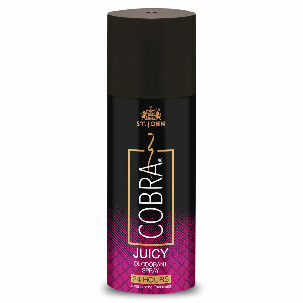 ST.JOHN Cobra Deodorant Juicy Long Lasting Perfumed Body Spray | Long Lasting Deodorant Spray For Women - 150 ML