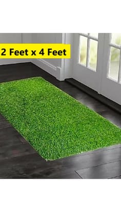 CHETANYA LOOMTEX Green Polypropylene Carpet  (2 ft, X 4 ft, Rectangle)