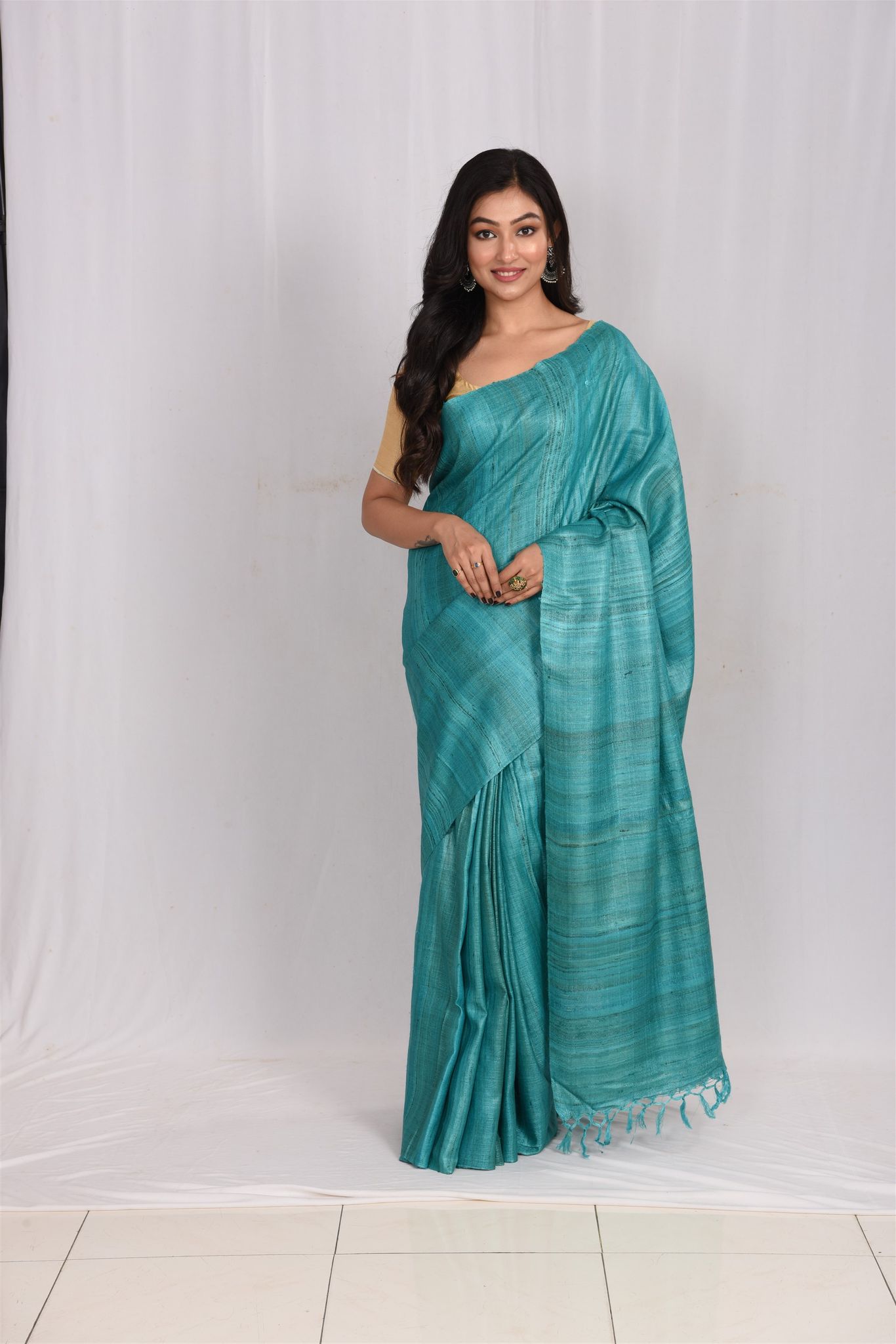 JHARCRAFT SILK SAREE RTXGH PLAIN DYED(SA03091)