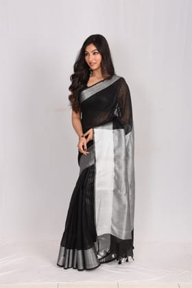 JHARCRAFT SAREE LINEN WITH ZARI(SA03071)