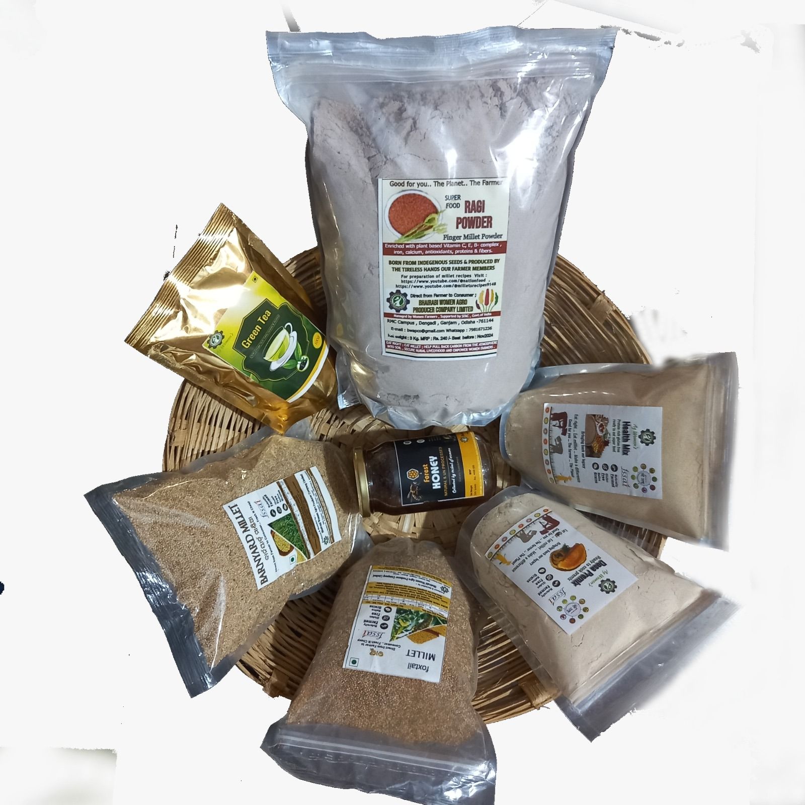 Millet Gift Pack With Honey & Green Tea