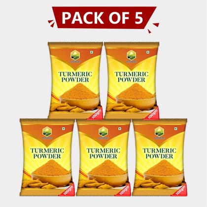 Natural Lakadong Turmeric Powder (Pack of 5)