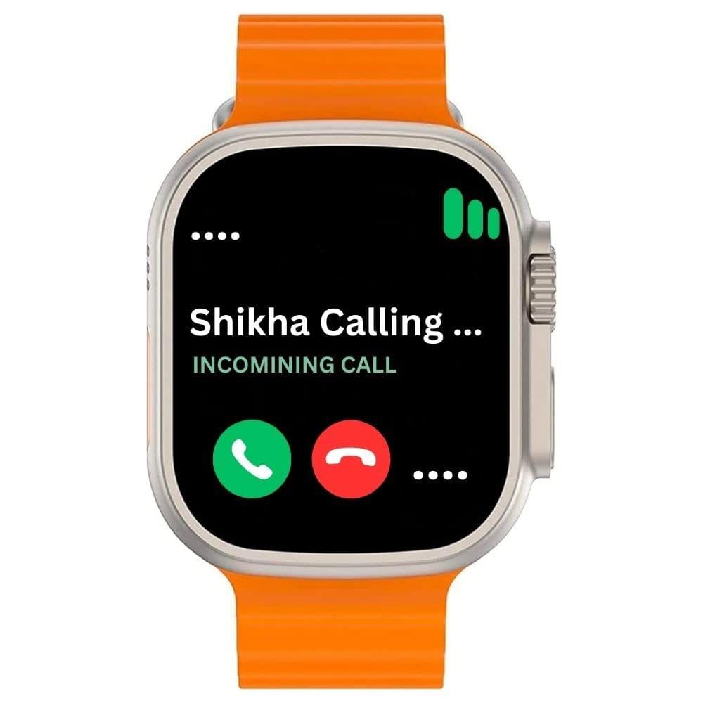 PunnkFunnk Wave Astra Bluetooth Calling SmartWatch 1.99" Touch Display | Health Tracking, Sports Tracking, Multiple Watch Faces, Find The Phone, Camera & Music Control Calling Watch. (Orange)