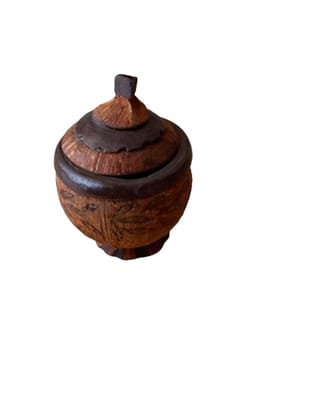 Hand Carved Coconut Shell Keepsake With Lid