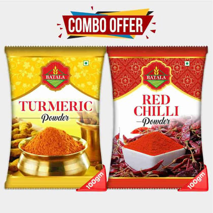 Combo Pack of Turmeric and Red Chilli Powder