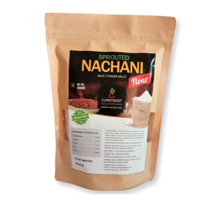 Curryfeast Sprouted Nachani Flour - Nachni Satva/Sprouted Ragi Flour/Baby food/Gluten free/Sugar free / 100% Natural/No Preservatives / 500gms