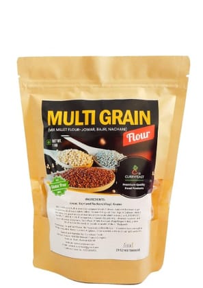 Curryfeast Multigrain Flour/Gluten Free/Super Healthy Blend of Jowar, Bajri and Ragi / 1 Kg