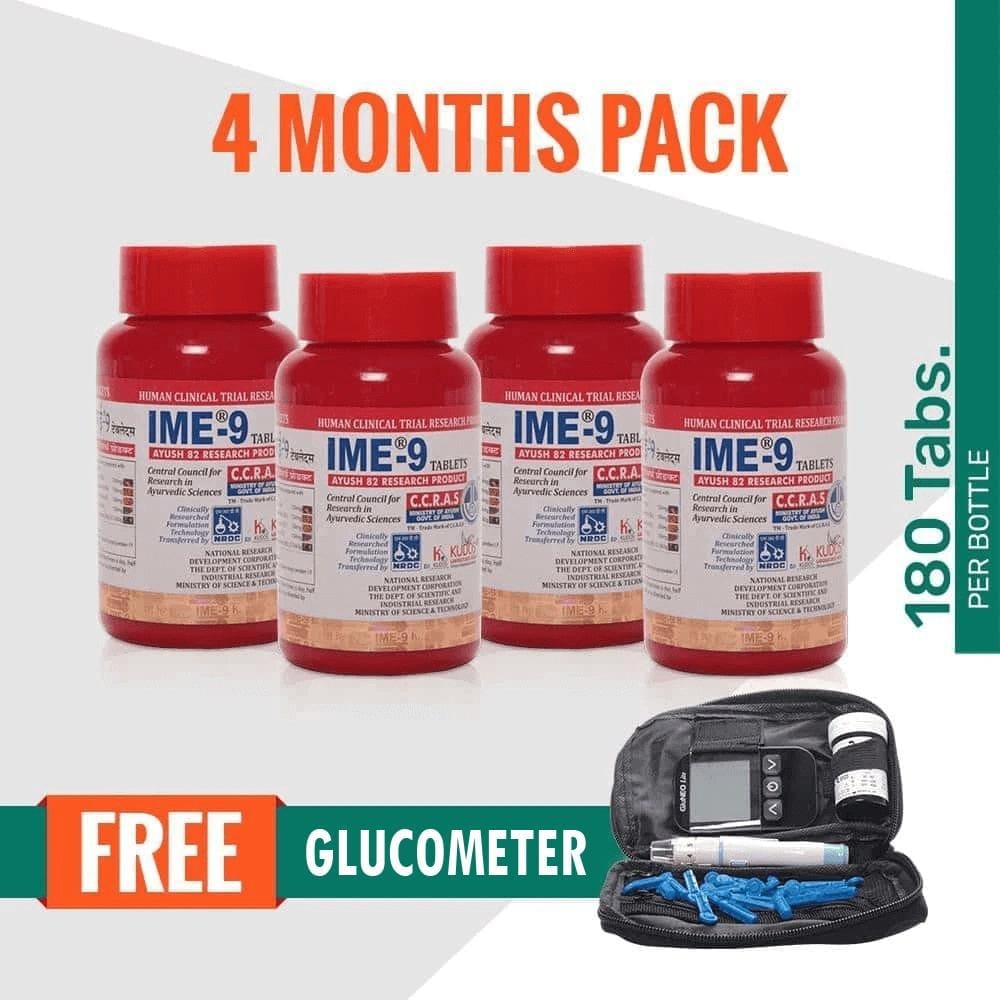 IME-9 Kit (4 Months Pack -Free Glucometer)