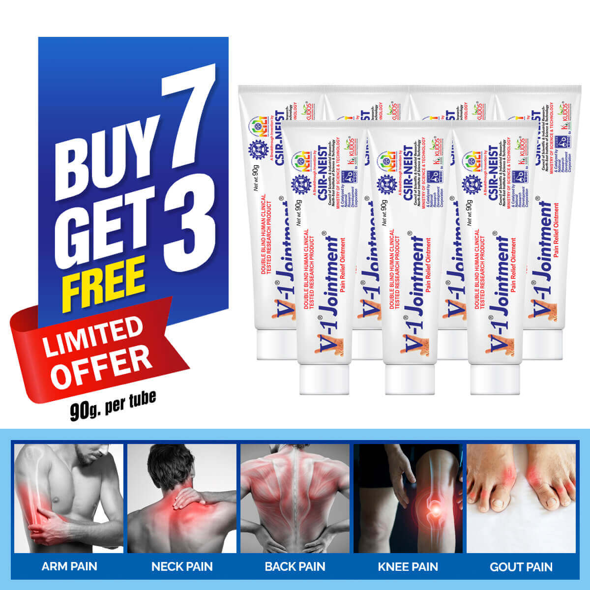 Buy 7 V-1 Jointment & Get 3 V-1 Jointment Free