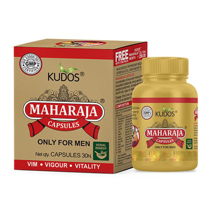 Kudos Maharaja Capsules | Male Wellness Capsules | 30 Capsules