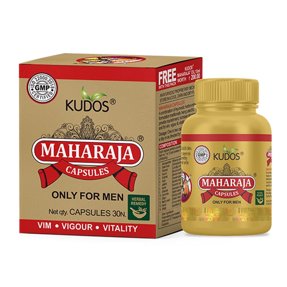 Kudos Maharaja Capsules | Male Wellness Capsules | 30 Capsules