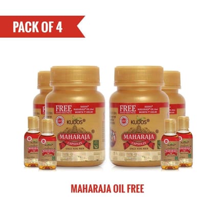 Kudos Maharaja Caps| Male Wellness Capsules |  (Pack Of 4)