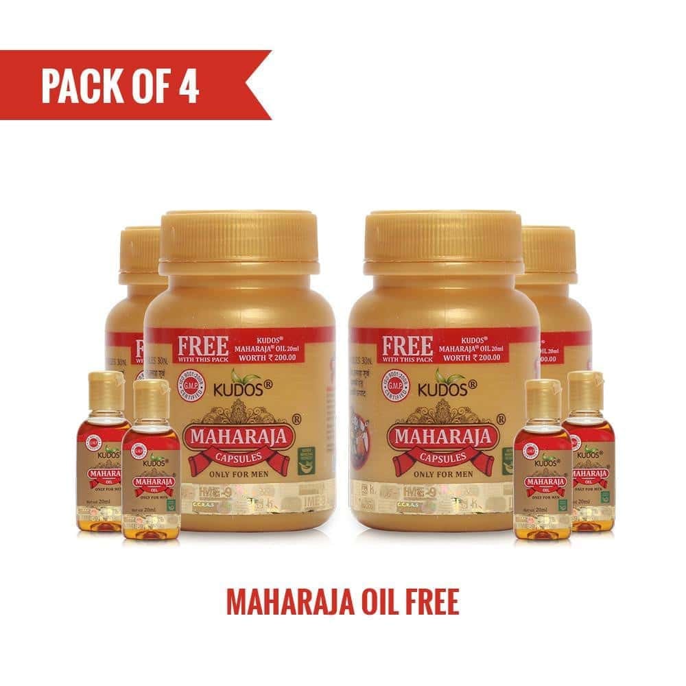 Kudos Maharaja Caps| Male Wellness Capsules |  (Pack Of 4)