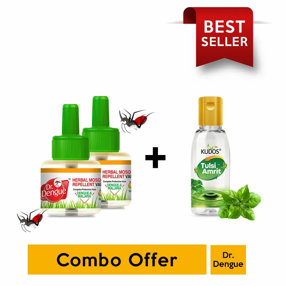 Buy 2 Dr. Dengue Herbal Mosquito Repellent Vaporizer &amp; Get 1 Tulsi Amrit 15ml Free