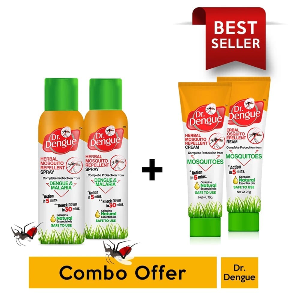 Buy 2 Dr. Dengue Herbal Mosquito Repellent Spray &amp; Get 2 Dr. Dengue Herbal Mosquito Repellent Cream Free