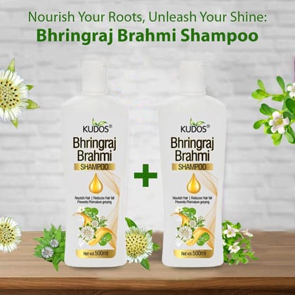 Kudos Bhringraj Brahmi Shampoo (Pack Of 2)