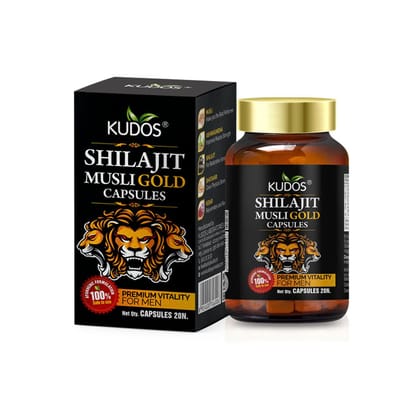 Kudos Shilajit Musli Gold Capsules|20 Caps