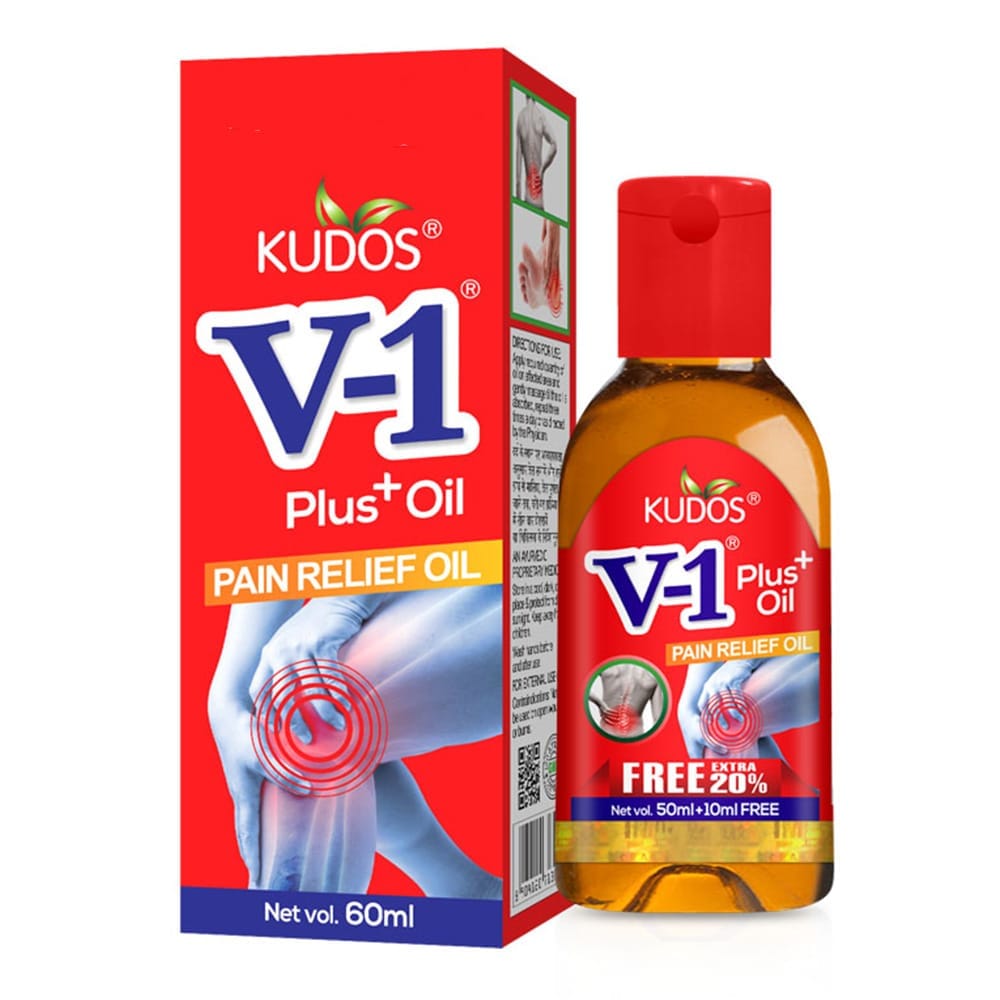 Kudos V-1 Plus Oil (60 Ml): Your Expert Ayurvedic Solution for Joint Pain