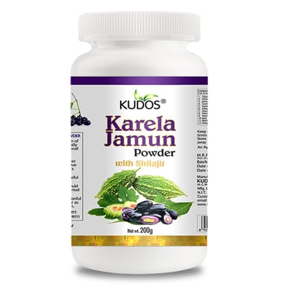 Kudos Karela Jamun Powder Ayurvedic Diabetes powder, Control blood and glucose level