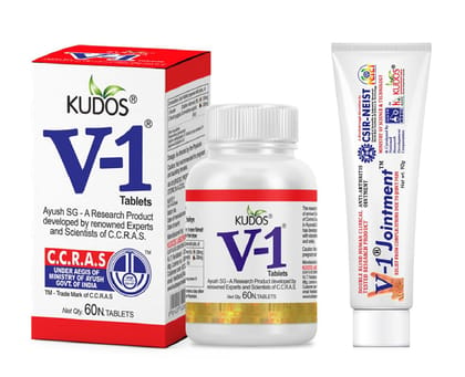 Kudos V-1 Tablets Get One & Jointment - 90G