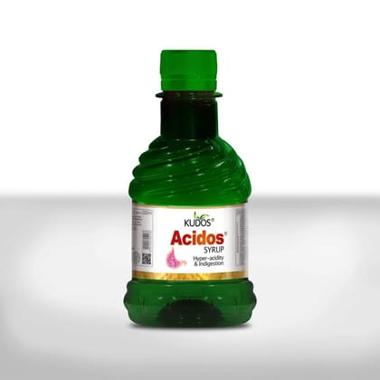 Kudos Ayurveda Acidos Syrup | Ayurvedic Medicine for Hyper-Acidity and Gas - 250 ml