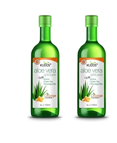 KUDOS ALOEVERA GOLD JUICE ORANGE FLAVOUR 1 LTR(Pack of 2)