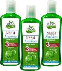 Kudos Ayurveda Neem Aloe Vera Facewash (120 ml) Pack Of 3