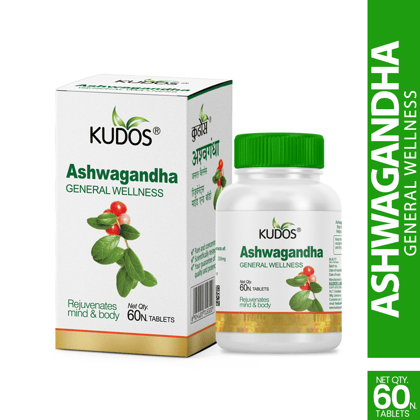 Kudos Ashwagandha Tablets - 60 Tablets