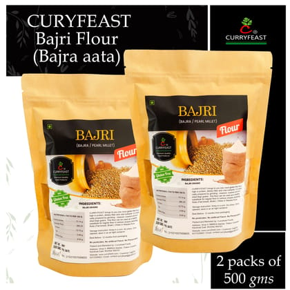 Curryfeast Bajri Flour/Bajra Aata/Pearl Millet Flour / 1 kg /INR 200(Pack of 2)