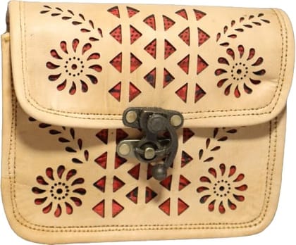 Bhakri Devi Handicrafts Made of Leather with Attachable Shoulder Strap Sling Bag For Women & Girl