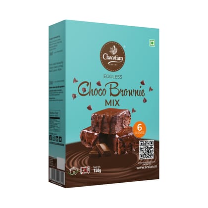 Chocolian Bakers Eggless Choco Brownie cooker Cake Mix Powder | Instant Cake Mix Powder | 4 Step Cake Mix | Mix, Pour, Bake & Serve | Moist Chocolate Cake |