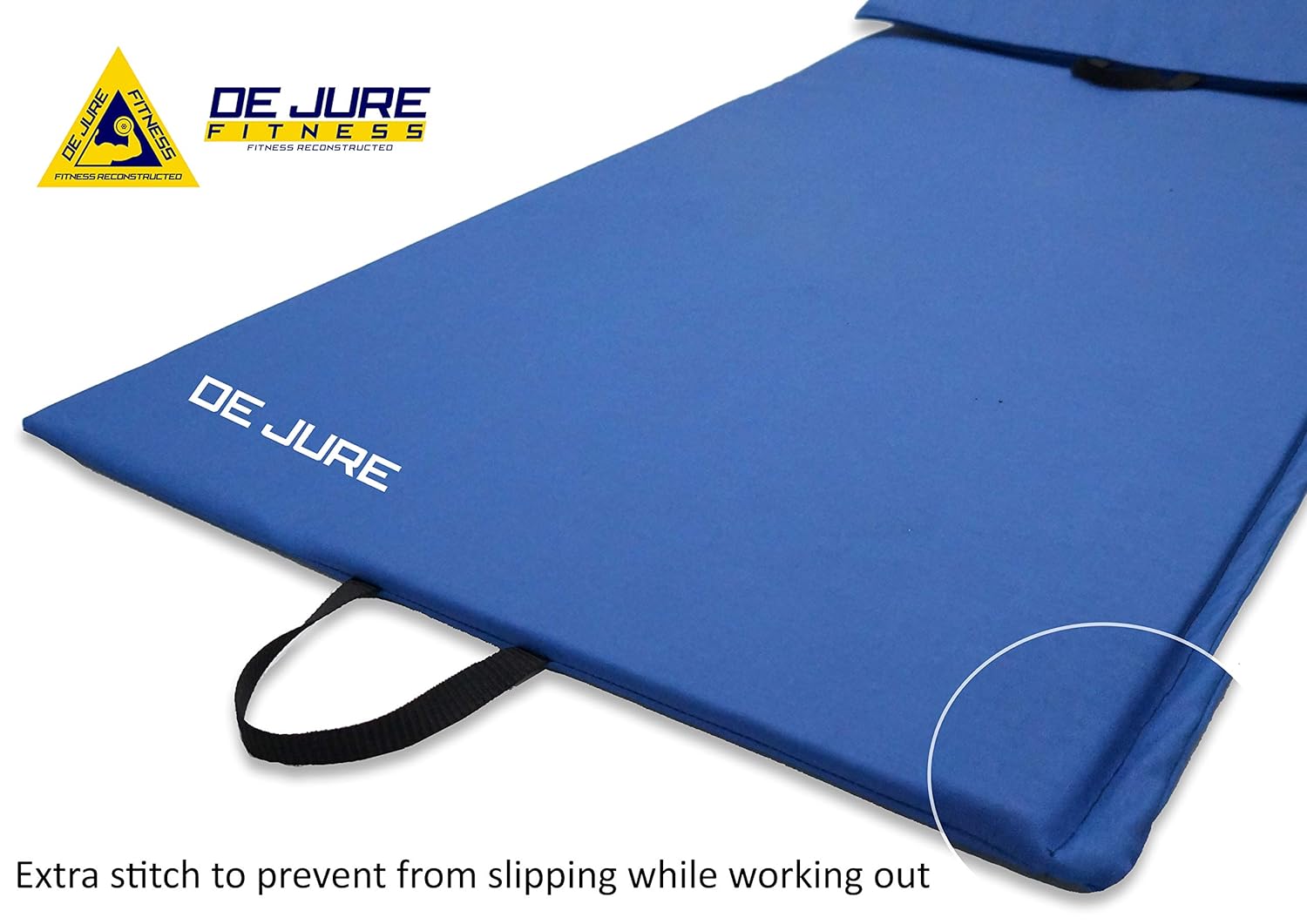 De Jure Fitness Leatherette Yoga Mat, Foldable yoga mat, Professional Yoga Mat for Exercise, Fitness & Meditation with Carrying Strap for Men & Women 10 MM