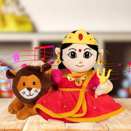 Panda's Box Mantra Chanting Devi Durga (26 CM) | Musical Soft Plush Toy | Best Gift for Infants, Toddlers & Babies