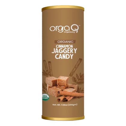 Orgaq Organicky Organic Cinnamon I Dalchini I Taj I Jaggery Gor Toffee Chocolate Candy Mouth Refresher| Reduce Blood Pressure Anti-Viral-Bacteria-Fungal-Oxidants-Inflammatory