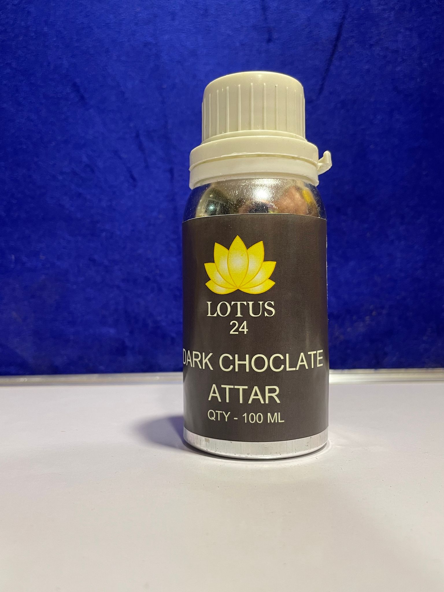 Lotus24 Natural Dark Chocolate Attar | Roll on Perfume Body Oil | Roller Ball | Long Lasting Scent | (100 ml + 6 ml bottle Free )