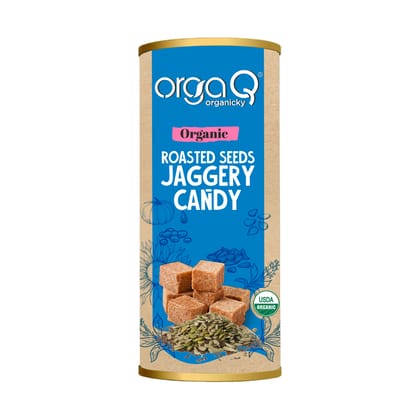 Orgaq Organicky Organic Roasted Healthy Mix Seeds Fusion Jaggery Gor Toffee Chocolate Candy