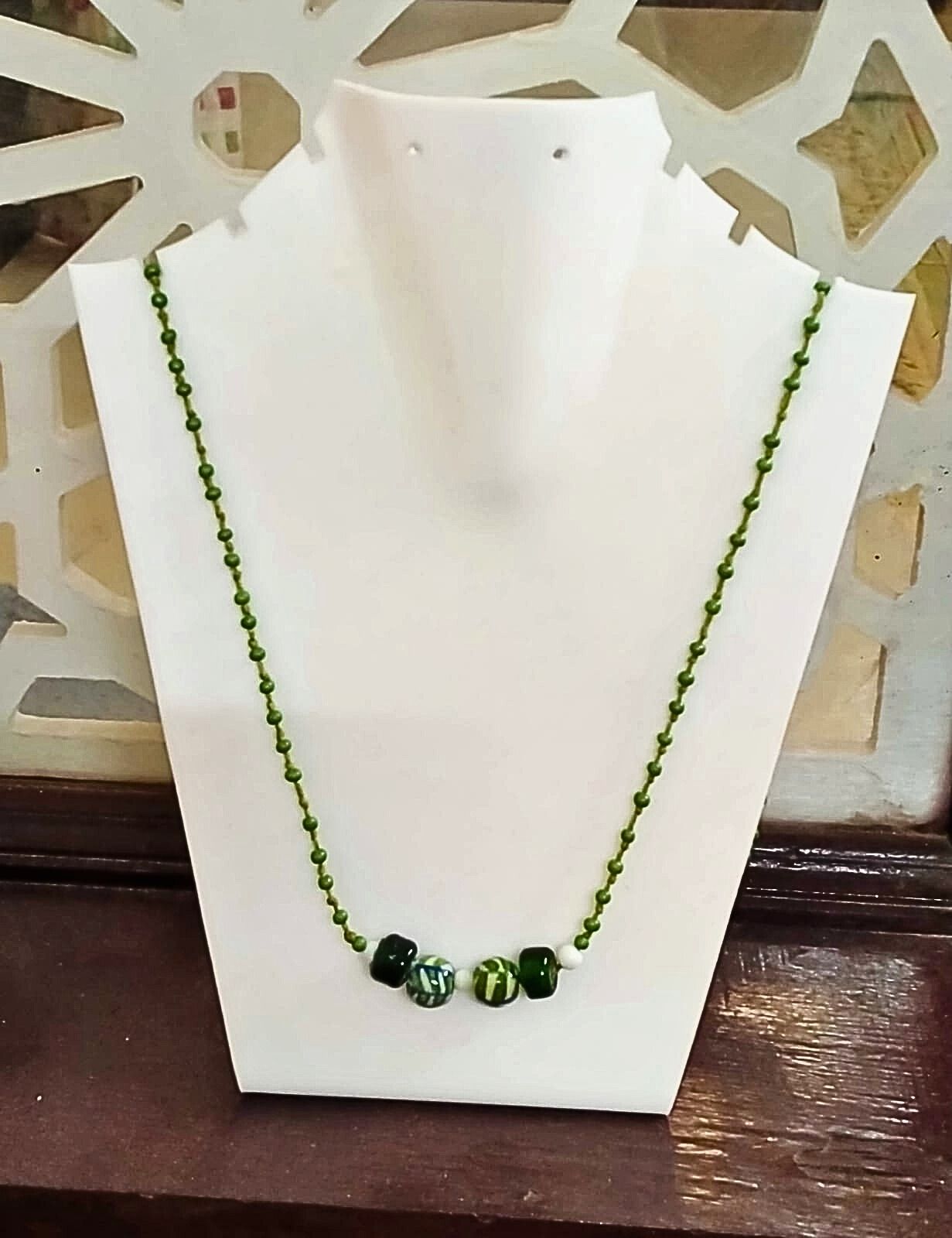 Hand Knot Bead Necklace-(NL-08)