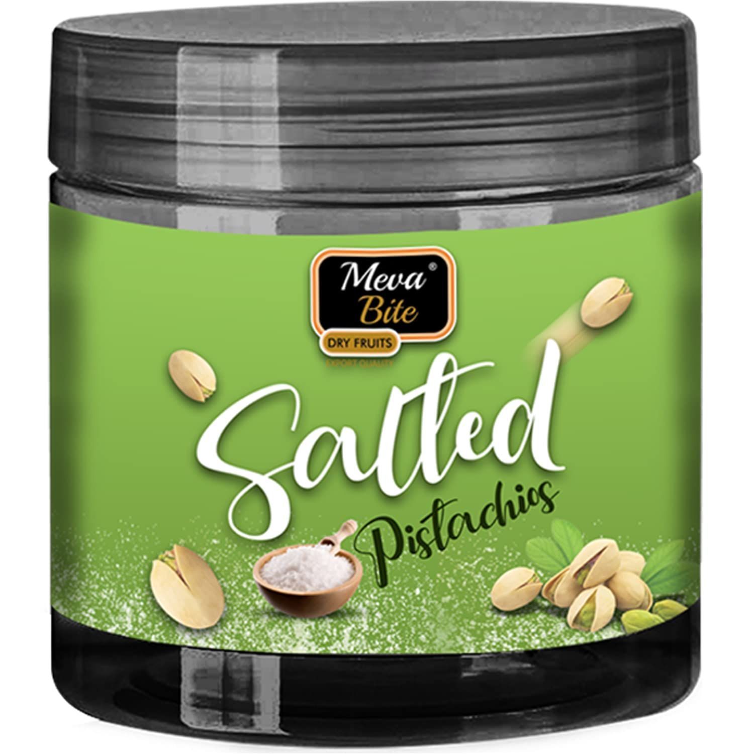 MEVABITE Roasted and Salted Organic Pistachios (200Gram) | 100% Pure and Organic Dry Fruit and Nuts