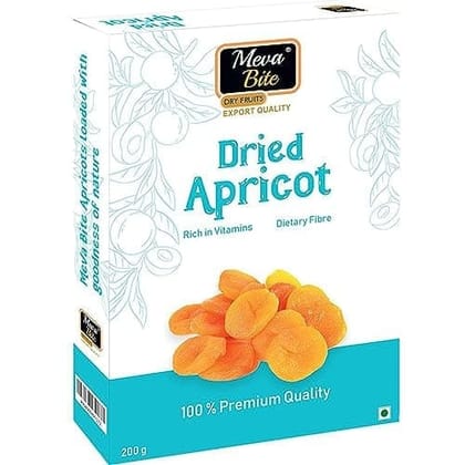 Mevabite Dried Apricot 200g | Premium Soft & Jumbo Seedless Apricot Sun-dried Goodness Food | Gluten Free Dry Fruit - Vegan Khubani - Rich In Vitamins & Dietary Fibers