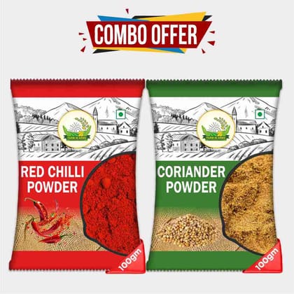 Combo Pack of Red Chilli & Coriander Powder