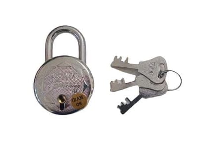 B K Jagan & CO Iram Padlock Lock Hardened 3 Keys Home Office Security Solid Body Padlock