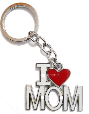 KD COLLECTIONS I Love Mom Keychain