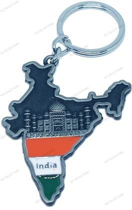 KD COLLECTIONS Double Sided India Taj Mahal keychain